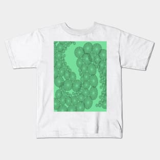 Green Fractal Kids T-Shirt